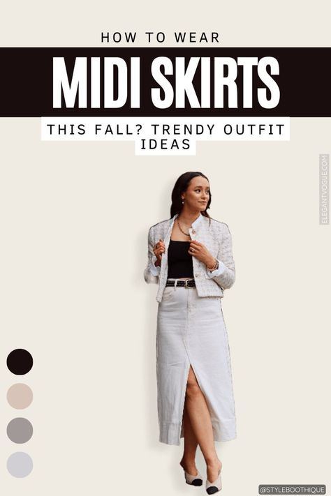 Midi Skirt Outfit Fall Midi Sweater Skirt Outfit, Skirt Outfits For Fall, Midi Skirt Outfit Fall, Stylish Midi Skirt, Sweater Skirt Outfit, Bbq Outfits, Skirt Outfit Fall, Midi Sweater Skirt, Trendy Outfit Ideas