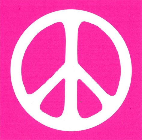 Peace Sign Digital Dream Board, Pink Peace Sign, Symbols Of Peace, Imagine Peace, Peace Symbols, Pink Obsession, Aries Baby, Bumper Magnets, Give Peace A Chance