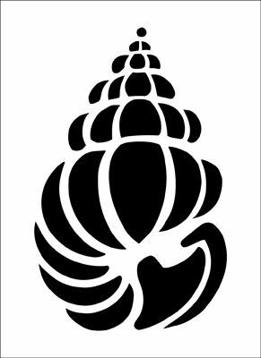 Silhouette Stencil, Stencil Pattern, Stencil Patterns, Stencil Crafts, Stencil Art, Conch Shell, Sgraffito, Silhouette Art, Kirigami