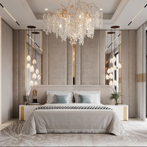 Luxury Masterbedroom on Behance Aesthetic Interior Design, Bedroom Ideas Aesthetic, Modern Luxury Bedroom, Luxury Bedroom Design, Bedroom Renovation, Luxury Bedroom Master, Bedroom Furniture Design, Small Room Bedroom, Aesthetic Bedroom