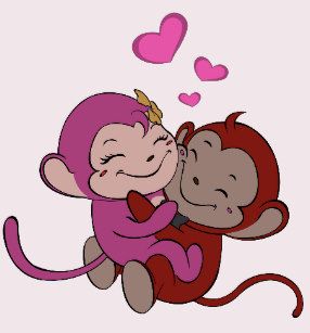 Monkeys in Love - Valentine T Shirt Monkeys In Love, Monkey Valentine, Graffiti Drawings, Easy Graffiti, Easy Graffiti Drawings, Cartoon Monkey, Mehndi Designs Bridal Hands, Valentines Roses, Amazing Clothes