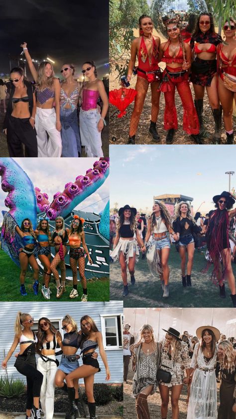 Coachella Mood Board, Group Festival Outfits, Coachella Outfit Aesthetic, Flowy Lace Dress, Festival Outfit Ideas, Festival Fits, Yoga Festival, Festival Ideas, Summer Festival Outfit