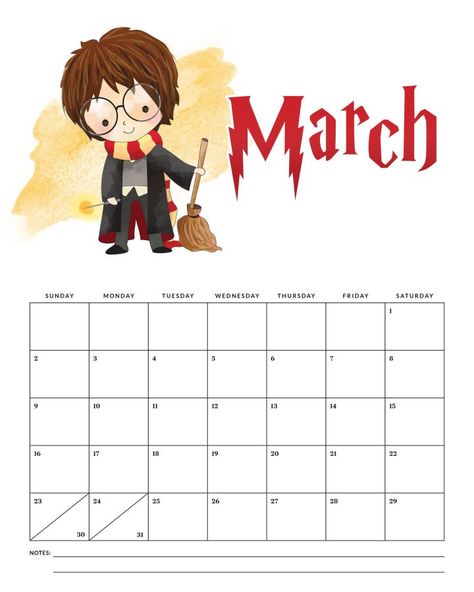 Free Printable 2025 Harry Potter Calendar Harry Potter Free Printables, Harry Potter Calendar, Harry Potter Free, Cottage Market, Harry Potter Images, Christmas Stencils, The Cottage, Calendar Printables, Planner Pages