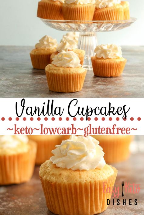 Cupcakes With Buttercream Frosting, Low Carb Cupcakes, Cupcakes With Buttercream, Buttercream Frosting For Cupcakes, Desserts Cupcakes, Keto Cupcakes, Keto Friendly Desserts, Low Carb Dessert, Keto Cake