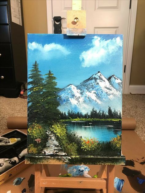 Canvas Tent, Acrylic Artists, Easy Canvas Painting, Soyut Sanat Tabloları, Paint Night, Arte Inspo, Wow Art, Bob Ross, Beginner Painting