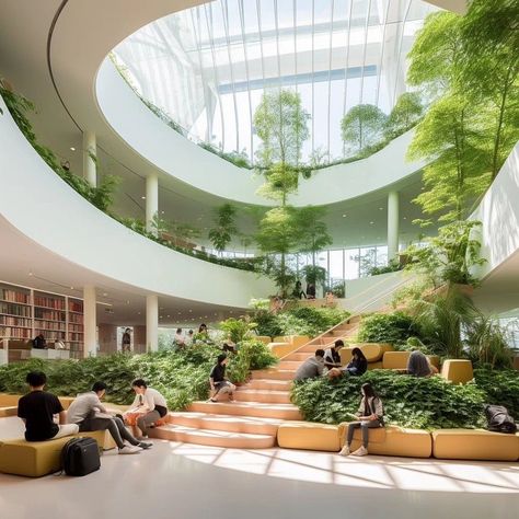 Atrium Design Architecture, Circular Architecture, Shopping Mall Design, Atrium Design, Office Vibes, Urban Interiors, Mall Design, Mix Use Building, Parametric Architecture