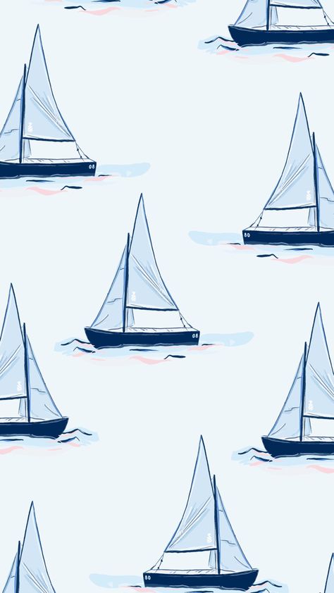 Free Phone Backgrounds, Nautical Prints, Boat Wallpaper, Coastal Wallpaper, Flower Print Pattern, Sailboat Print, Iconic Wallpaper, Placement Print, Wall Art Wallpaper