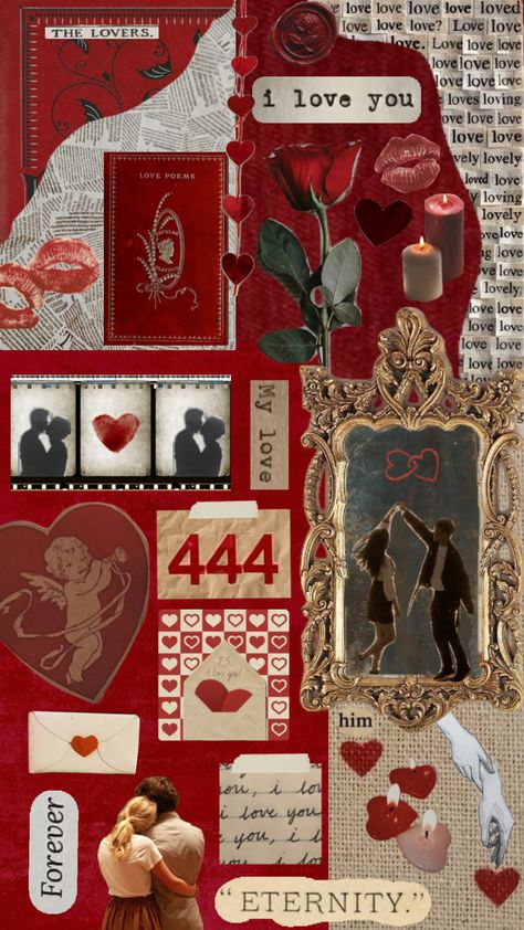 Romance❤️ #art #collage #love #romance #romanceaesthetic #heart #red #couple #lovecore #roses #maximalism Wallpaper Collages, Red Couple, Romance Art, Heart Red, Red Love, Love And Co, Maximalism, I Love You Forever, Christmas Books