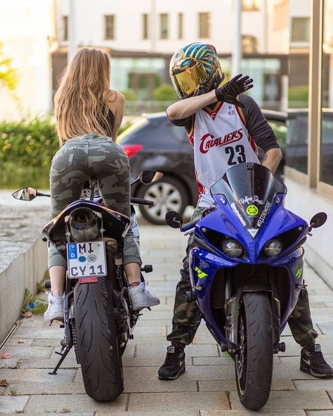 Biker Couple, Motorcycle Couple, Image Moto, Adventure Girl, Dirt Bike Girl, Bike Photoshoot, Motorbike Girl, Moto Cross, Scooter Motorcycle