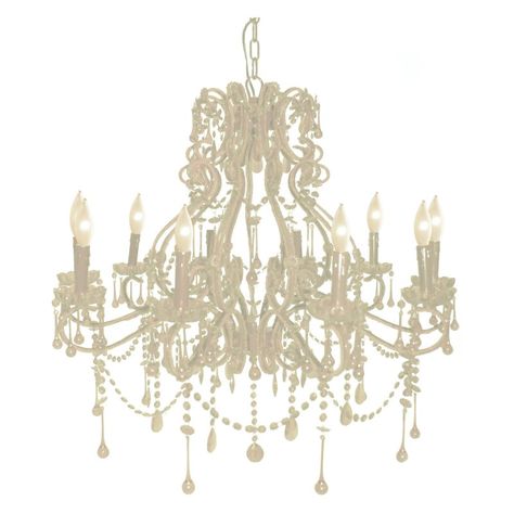 Pangea Home Isabella Candle Chandelier - ISABELLA-CH 10 WHITE Lal Qila, Red Chandelier, Light Em Up, Gothic Furniture, Silver Chandelier, Candle Chandelier, Salon Design, Light Candle, Salon Decor