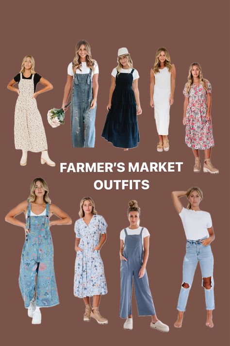 Light wash women's denim overalls … curated on LTK Farm Day Outfit, Farm Outfit Aesthetic, Farmers Market Outfit, Womens Denim Overalls, Farm Day, Special Event Dresses, Shop Light, Day Outfit, Denim Overalls