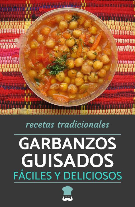 Clean Eating Baking, Chickpeas Recipe, Boricua Recipes, Confort Food, Chickpea Stew, Spanish Dishes, Chickpea Recipes, Cuban Recipes, Chowder Recipes