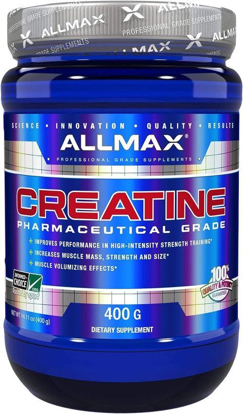 ALLMAX Nutrition Creatine Powder 100 Pure Micronized Creatine Monohydrate Pharmaceutical Grade Creatine 400G Muscular Strength, Muscular Endurance, Beta Alanine, Increase Muscle Mass, Creatine Monohydrate, Endurance Training, Lean Muscle Mass, Workout Games, Medical Prescription