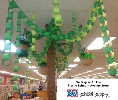 Library Vibes, Paper Chain, Art 2024, Paper Chains, Reading Area, Spring Decorations, School Theme, Teacher School, Dino Party