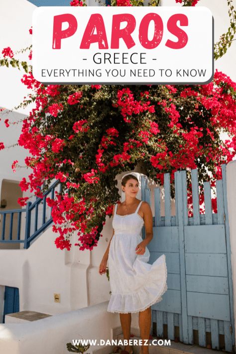 Greek Itinerary, Naoussa Paros, European Travel Outfit, Millennial Fashion, Greece Destinations, Greece Honeymoon, Greek Vacation, Summer Travel Destinations, Paros Greece