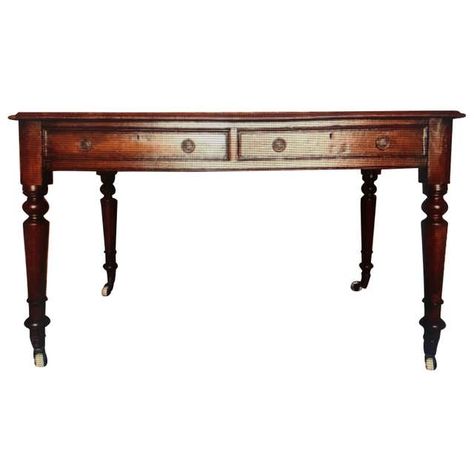 Monumental German Gründerzeit Partner Desk, circa 1880 For Sale at 1stDibs Partner Desk, Desk Leg, Green Writing, Partners Desk, Desk Styling, Desk Writing, Desk Legs, Mahogany Stain, Old Wood