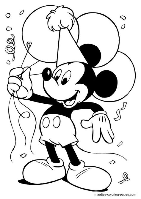 Mickey Mouse Coloring Sheet Natal Do Mickey Mouse, Free Disney Coloring Pages, Mickey Coloring Pages, Mickey Mouse Printables, Disney Parties, Happy Birthday Coloring Pages, Mickey Mouse Coloring Pages, Mickey Birthday Party, Birthday Coloring Pages