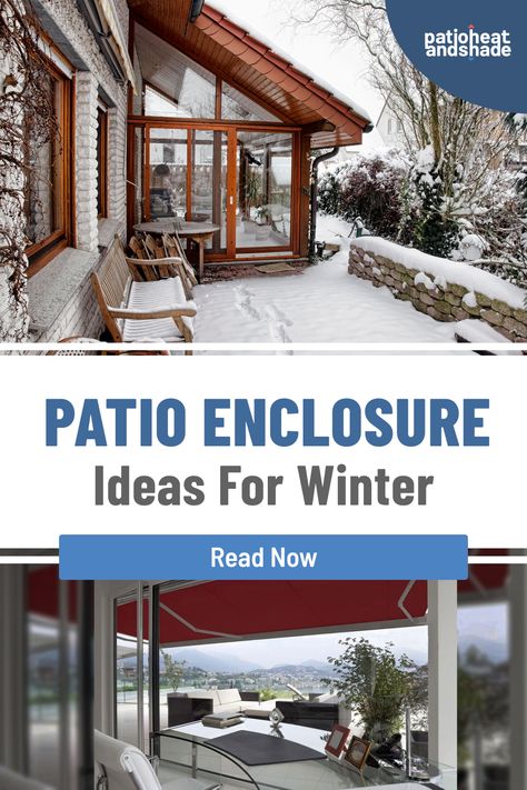 🔥 Stay warm this winter with our list of 10 patio enclosure ideas. 🔥 Find the right solution depending on the weather in your hometown or how you use your outdoor space. 😍 Click the link to start reading! Inclosed Deck Patio Ideas, Patio Weather Protection, Backyard Enclosed Patio Ideas, Patio Winter Enclosure, Diy Porch Enclosure Ideas, Winterize Porch Ideas, Winter Outdoor Patio, Diy Patio Enclosure Ideas, Deck Enclosure Ideas