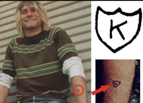 Kurt Cobain. Nirvana. Tattoo Nirvana Tattoo Kurt Cobain, Kurt Cobain Tattoo, Kurt Tattoo, Rockstar Tattoo, Curco Vein, Nirvana Tattoo, Kurt Cobain Photos, Donald Cobain, K Tattoo