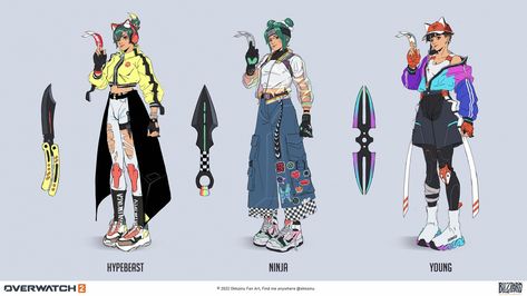 Overwatch 2 Kiriko, Overwatch Skin Concepts, University Assignment, Genji And Hanzo, Overwatch Fan Art, Overwatch 2, Concept Art Character, Fantasy Novel, Game Character Design