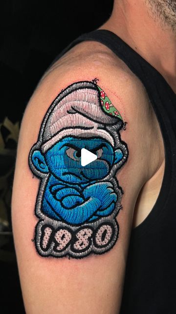 Smurf Tattoos, Embroidery Tattoo, The Balm, Tattoos, On Instagram, Color, Instagram