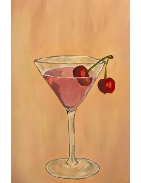 Wine Aesthetic Painting, Wine Bottle Asthetic Picture, Drinks Canvas Painting, Easy Paint Night Ideas Simple, Red Wine Glass Painting, Art And Wine Painting Ideas, Easy Wine Painting, Asthetic Paintings For Room, Wine Painting Ideas On Canvas