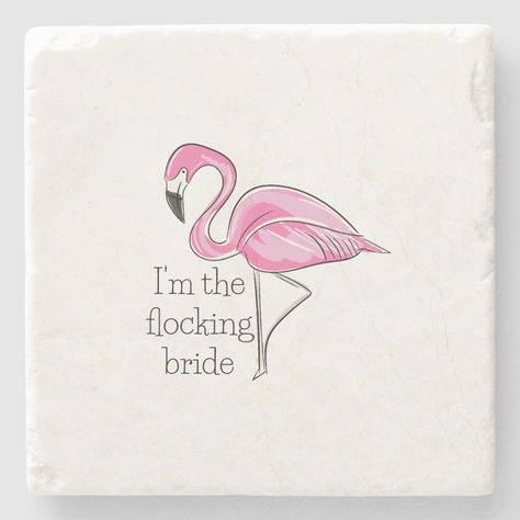 Flamingo Bachelorette Party, Flamingo Bachelorette, Stone Coasters, Pink Flamingo, Pink Flamingos, Flocking, Maid Of Honor, The Pink, Bachelorette Party