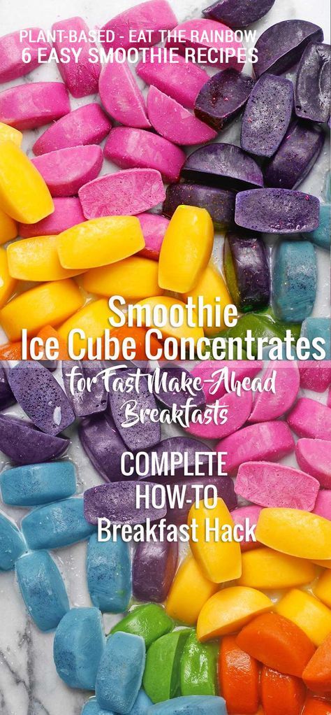 Smoothie Cubes, Smoothie Hacks, Make Ahead Smoothies, Easy Healthy Smoothie Recipes, Smoothies Vegan, Protein Smoothies, Easy Healthy Smoothies, Breakfast Smoothie Recipes, Slow Cooker Desserts