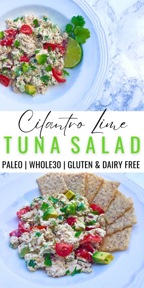 Meal Prep Tuna Salad, Cilantro Tuna Salad, Tuna Meal Prep, Cilantro Lime Tuna Salad, Lemon Pepper Tuna Salad, Light Tuna Salad, Macro Tuna Salad, Healthy Tuna Salad Recipe, After Workout Snack