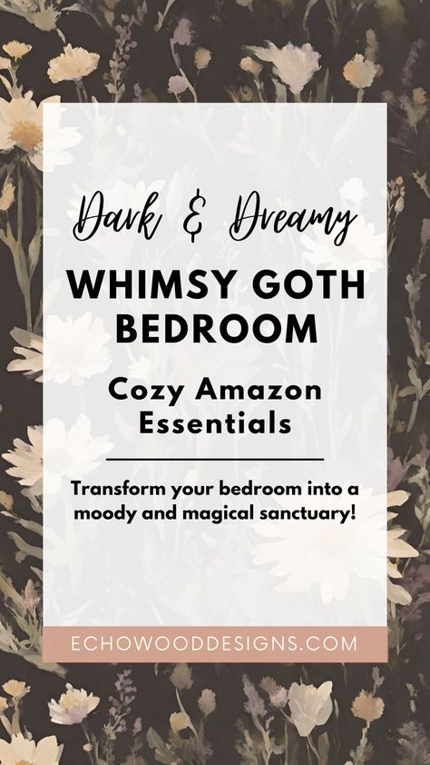 Dive into the enchanting world of whimsigoth with our carefully curated Amazon product recommendations! Create an ethereal, moody space filled with glam and mystique, perfect for your dreamiest of nights 🌀🌟 Witchy Basement Ideas, Magical Office Aesthetic, Artsy Bedroom Ideas Creative, Eclectic Boho Glam Bedroom, Dark And Moody Apartment, Moody Duvet Cover, Bedroom Ideas For Renters, Moody Witchy Bedroom, Boho Cottagecore Home