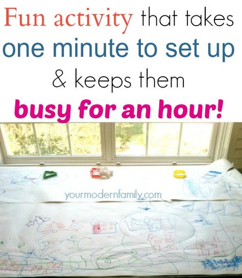 fun activity that takes a minute to set up & keeps kids busy for an hour Keep Kids Busy, Busy Activities, Independent Activities, Summer Activity, Picnic Tables, Never Too Old, Color Paint, Toddler Fun, Butcher Paper