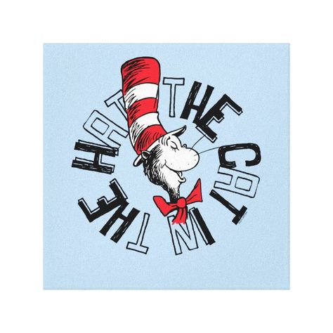 Cat In The Hat Poster, Dr Seuss Pictures, The Cat In The Hat, Bullet Journal Paper, Round Art, Cat In The Hat, School Stationery, Create Sign, Dr Seuss