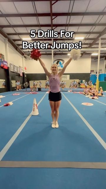 Amber Mae McKellar on Instagram: "I have been asked several times for tips for jumps, so here you go! #cheer #cheerleading #cheersquad #cheercoach #cheerleader #cheerleaders" Cheer Facial Expressions Faces, Make It Count Cheer Camp Theme, 10 Person Pyramid Cheer, Flyer Conditioning Cheer, Cheer Jump Conditioning, Jump Drills For Cheer, Cheer Formations 16, Youth Cheer Practice Plan, Cheer Kicks