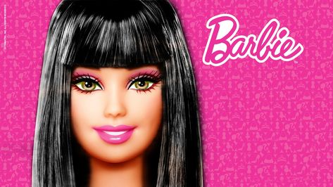 Barbie Dark Hair, Barbie With Black Hair, Dark Barbie, Black Hair Barbie, Brunette Barbie Aesthetic, Barbie Decorations, Barbie Pool Party, Pelo Cafe, Butterfly Heels