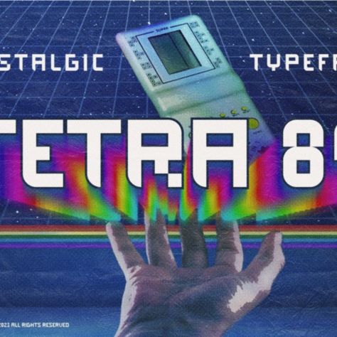 TETRA 84 80s font typeface tetris 80s Font, Typeface Font, Design Fashion, Graphic Design, Design