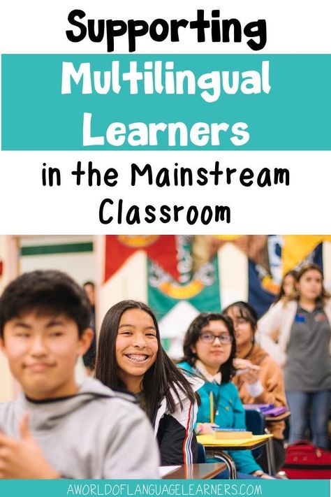 Learn strategies for supporting your multilingual learners in the mainstream classroom. English Language Learns (ELLs) and students MLs benefit from high quality insturction and a welcoming classroom environment. There are also specific langauge strategies that will help these students succeed. English Language Learners Elementary, Esol Classroom, Multilingual Learners, Welcoming Classroom, Ell Strategies, Classroom English, Reading Interventionist, Teaching English Language Learners, Language Functions