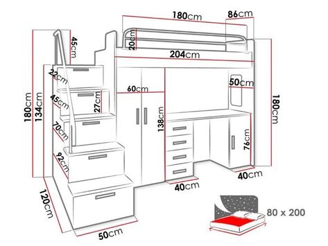 Loft Beds For Small Rooms, Design Ložnic, Loft Style Bedroom, Beds For Small Rooms, Loft Bed Plans, Diy Loft Bed, Bunk Bed With Desk, Bed With Desk, Small Room Design Bedroom