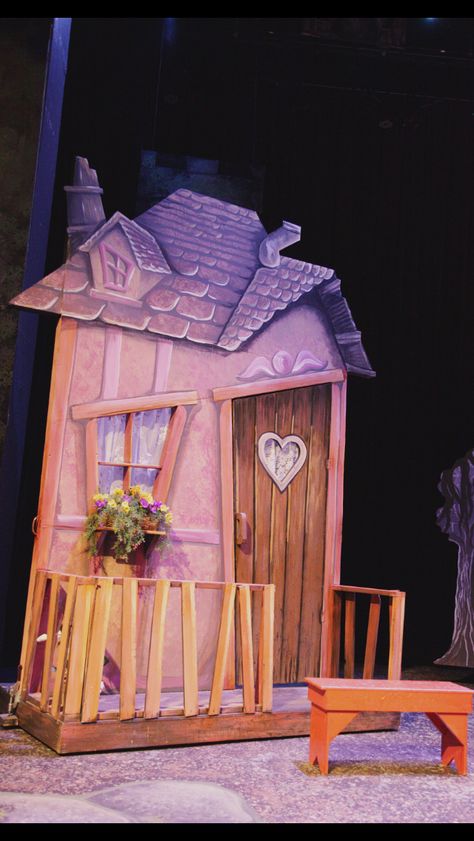 I painted this for Centerpoint Legacy Theatre ,Theatrical set, B&B, Belles house Cinderella Set Design, Theatre Set Design, Alice In Wonderland Play, Christmas Stage Design, Theatre Backdrops, Wood Props, Christmas Stage, Kids Theater, Stage Set Design