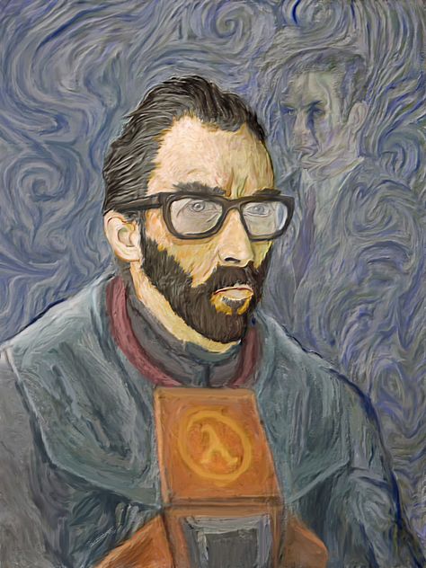 Please Gordon Freeman, Do Not Cut Off Your Ear Half Life, Van Gogh, Orange, Van