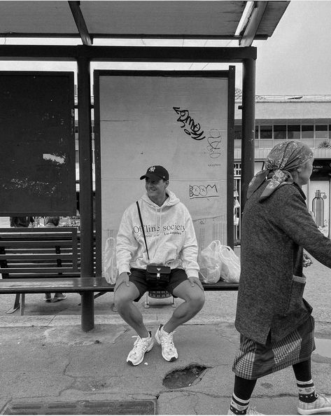 Bus Stop Photoshoot, Street Photoshoot Men, Bus Photoshoot, Merch Photoshoot, Buzzcut Season, Bus Party, Men Poses, Street Photography People, Street Photoshoot