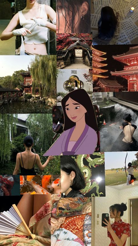 Disney Mulan Aesthetic, Tiana And Mulan, Mulan Aesthetic, Mulan Ii, Disney Collage, Princess Wallpaper, Disney Aesthetic, + Core + Aesthetic, Art Things