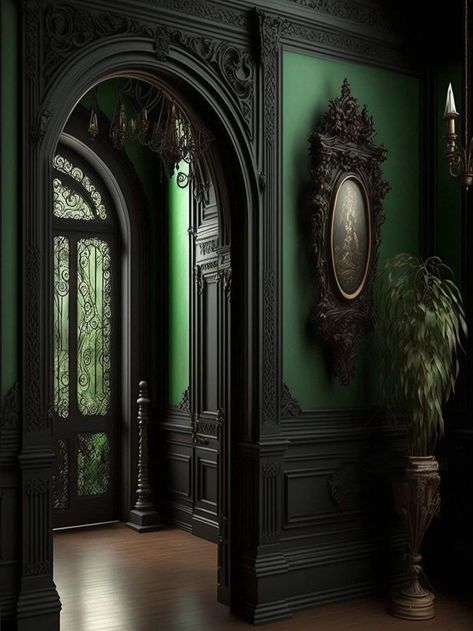 Goth Houses, Gothic Interior, Goth Home Decor, Goth Home, Dark Home Decor, Dark Cottagecore, Dark Home, Dark Interiors, Gothic Home