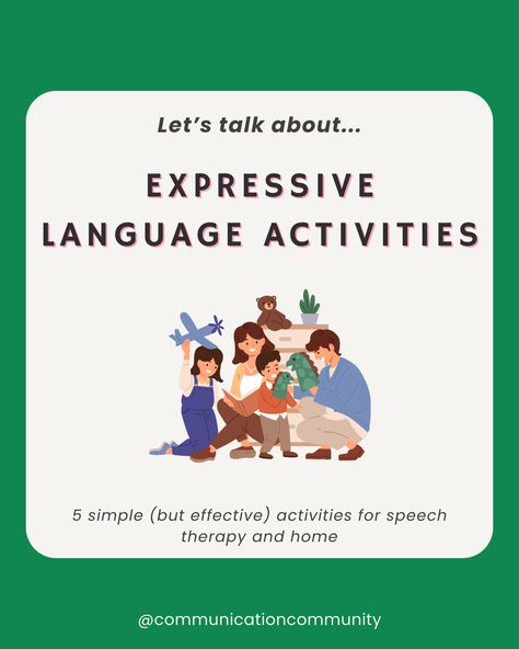 Expressive language, which includes speaking and writing, is the language that we use to communicate with others. Read about 5 ways to increase one’s expressive language skills. Expressive Language Activities, Data Collection Sheets, Wordless Picture Books, Sentence Stems, Language Goals, Receptive Language, Small Group Activities, Expressive Language, Wh Questions