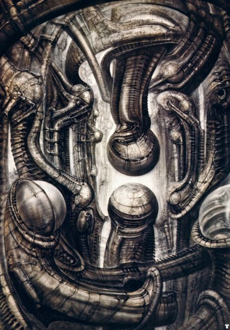 Giger Alien Prometheus, Hr Giger Alien, Hr Giger Art, Giger Alien, Giger Art, H.r. Giger, 70s Sci Fi Art, Arte Alien, Surreal Artwork