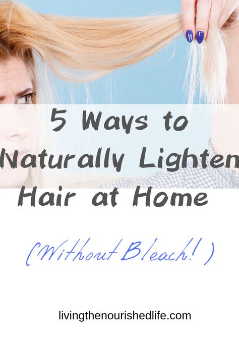 Lemon Hair Lightening, Lighten Hair At Home, Naturally Lighten Hair, Lemon Juice Hair, Sun Bleached Hair, Diy Hair Care Recipes, Lighten Hair Naturally, Lighten Hair, Bleaching Your Hair