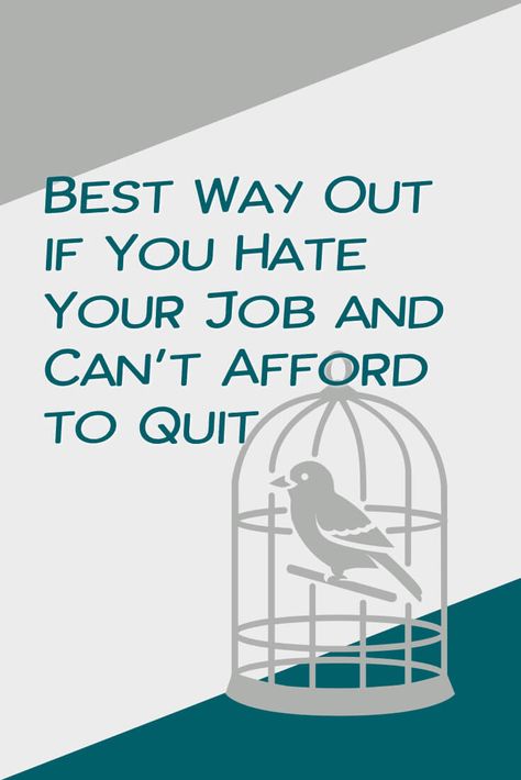 Feeling stuck in a job you hate and can't afford to quit feels depressing. It drains your energy and happiness. You just have to work on two variables. Everyone says, "just quit." Easy to say, but what if you can't afford to quit? You already want to leave bad enough, you just need a plan, some work... Best Way Out if You Hate Your Job and Can’t Afford to Quit Leaving A Bad Job Quotes, Bad Job Quotes, Quit Job Quotes, Quit Your Job Quotes, Whining Quote, Dont Quit Quotes, Countdown Quotes, Hate Your Job, Quitting Quotes