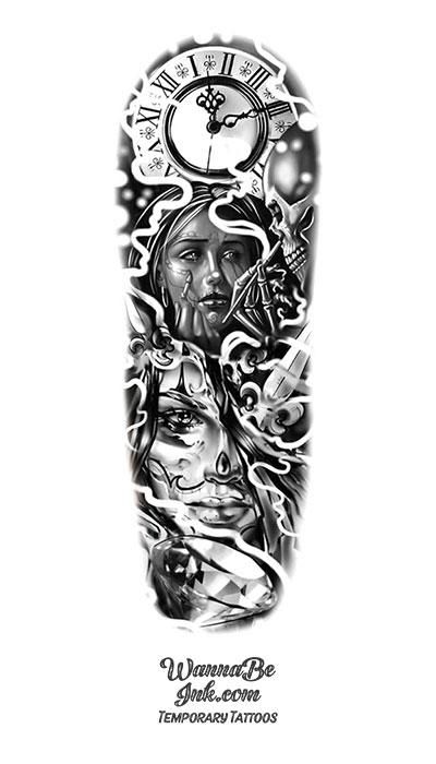 Half Sleeve Tattoo Stencils, Half Sleeve Tattoos Forearm, Chicano Tattoos Sleeve, Lion Tattoo Sleeves, Card Tattoo Designs, Realistic Tattoo Sleeve, Lion Head Tattoos, Tattoo Leg, Full Sleeve Tattoo Design