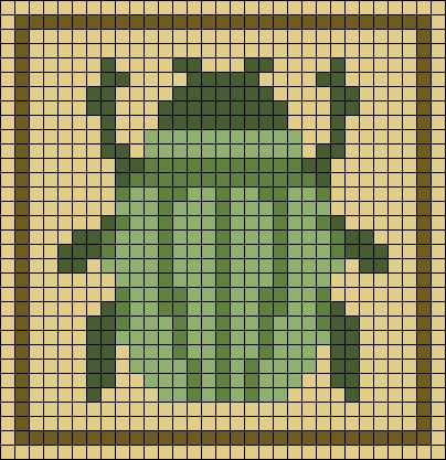 Alpha pattern #178203 Beetle Crochet Grid, Luna Moth Pixel Art, Pixel Beetle, Bug Pixel Art Grid, Bug Grid Pattern, Jellyfish Pixel Art Grid, Stardew Alpha Pattern, Pixel Art Border, Bug Alpha Pattern