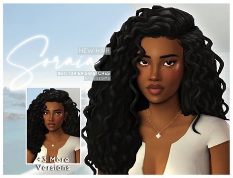 Ts4 Hair Cc Curly, Ts4 Curly Hair Cc, Raquel Hair, Sims 4 Cc Hair Curly, Afro Hair Sims 4 Cc, Hair Ts4, Sims 4 Afro Hair, Sims 4 Curly Hair, Sims Finds