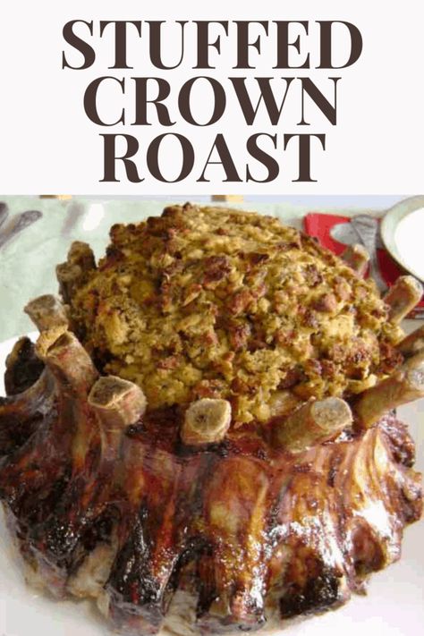 The ribs are pulled into a circle and tied together, so the ribs point to a "crown Crown Pork Roast Recipes, Crown Roast Recipe, Pork Crown Roast, Crown Roast Of Pork, Pork Rib Roast, True Meaning Of Easter, Crown Roast, Rib Roast Recipe, Seven Pounds